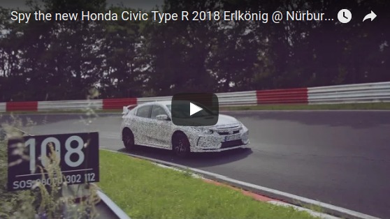 Spy the new Honda Civic Type R 2018 Erlkönig Nürburgring Nordschleife Sound Action Full HD YouTube
